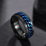 Solid Ring with Rotating Chain Design
